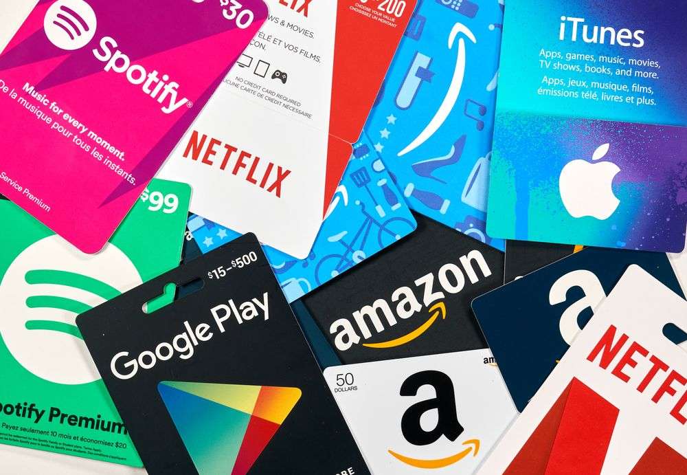 Image showing different gift cards from multiple platforms