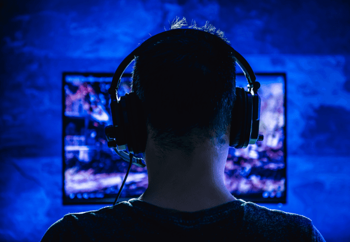 Image showing an individual playing a video game.